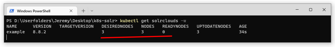 Kubernetes showing that the set of nodes is not yet ready